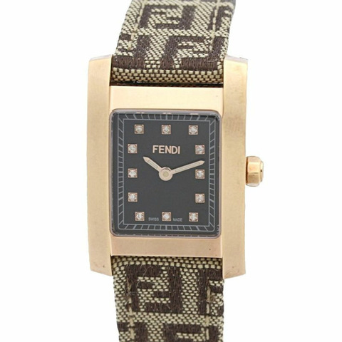 FENDI Classico F704222DF-N 7000L 女士腕錶，不鏽鋼 x 皮革，130526