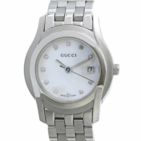 GUCCI G-Class 鑽石腕錶 YA055501 5500L 女士 SS 40521