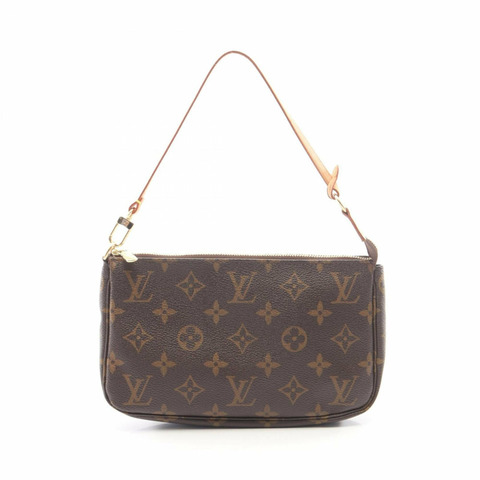 路易威登 Pochette Accessoires 手提包，塗層帆布和皮革，Monogram 圖案，女士，棕色，M51980