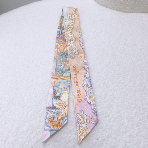 Hermes twilly 綁包絲巾 橙色 City of light
