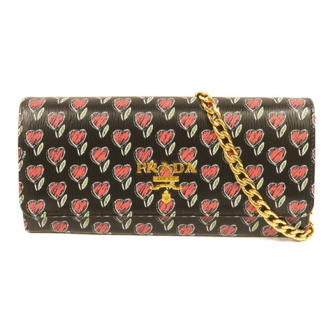 PRADA Saffiano皮革Chain Shoulder肩背袋