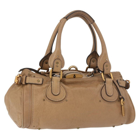 Chloe Paddington 手提包 皮革 米色 金色銀色 正品 190482V