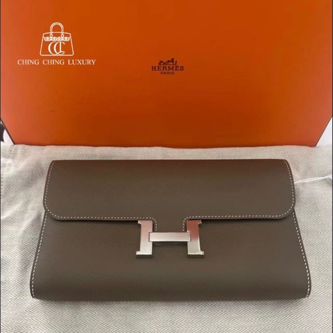 🌈Hermes🧡Constance Wallet長銀包🧡大象灰銀扣🌟未使用閑置🌟貼膜在🌟constancewallet🌟constance🌟hermeswallet🌟愛馬仕🌟