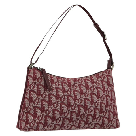 Christian Dior Trotter帆布配件包 紅色銀色 正品 191379SAV