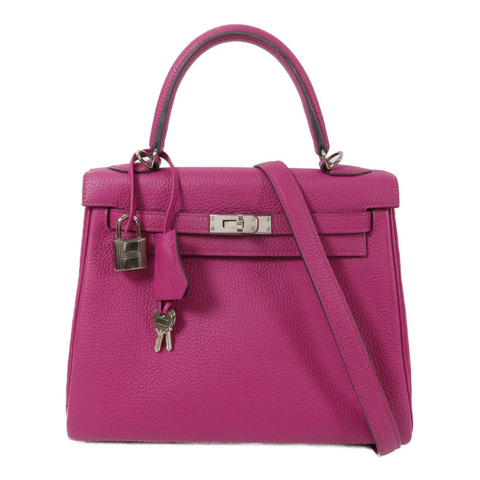HERMES Togo皮革Kelly 25手挽肩背兩用袋Pink