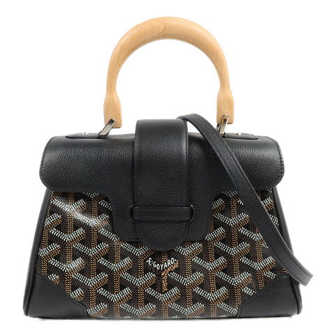 GOYARD 塗層帆布Saigon Souple Mini銀扣手挽肩背兩用袋