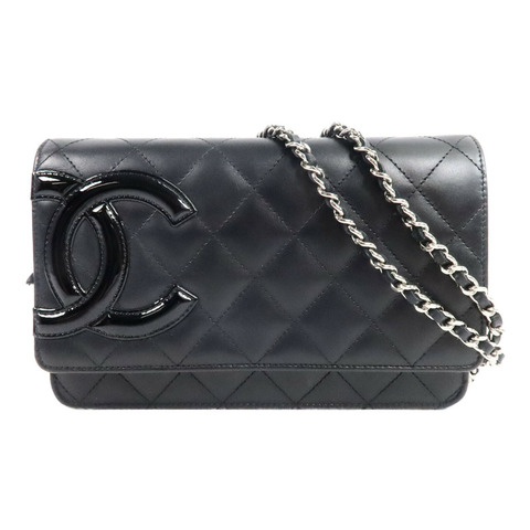 CHANEL 牛皮皮革WOC Wallet On Chain鏈帶肩背袋