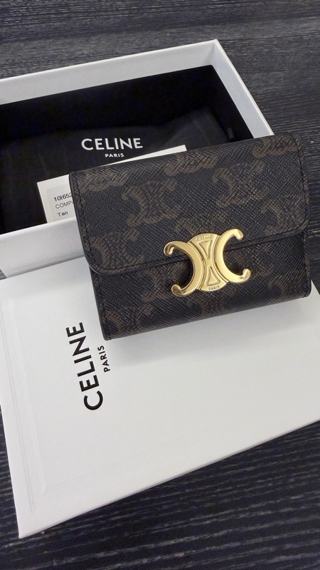 Celine二合一短夾經典老花凱旋門短夾