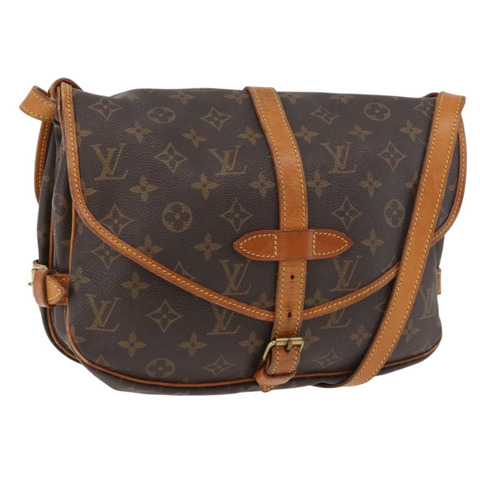 路易威登 Monogram Saumur 30 肩背包 M42256 LV Auth 188083A