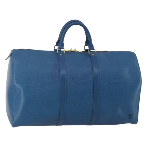 路易威登 Epi Keepall 50 波士頓包 藍色 M42965 LV Auth 188880A