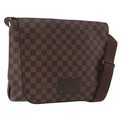 路易威登 Damier Ebene Brooklyn MM 單肩包 N51211 LV Auth bs35787A