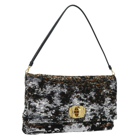 Miu Miu 亮片黑色金色單肩包 正品 ka5086M