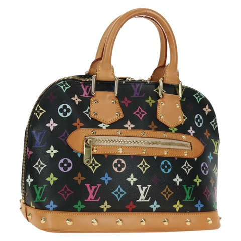 路易威登 Monogram Multicolor Alma 手提包 黑色 M92646 LV 正品 BA13683SAV