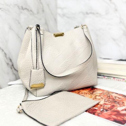 Burberry 小號 粒紋皮革 Canterbury 托特包