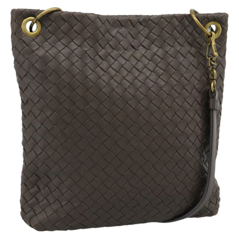 BOTTEGA VENETA INTRECCIATO 單肩包 棕色金 179330 正品 189814A