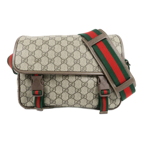 GUCCI 塗層帆布GG Supreme Messenger Bag肩背袋