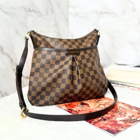 LV 棋盤格紋 Bloomsbury PM 中號 金扣肩背袋