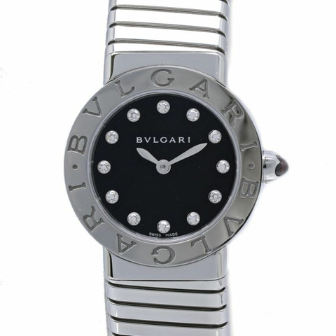 寶格麗 (BVLGARI) Tubogas #M 12P 鑽石 BBL262TBSS 12 BBL262TS 女士腕錶 SS 40499