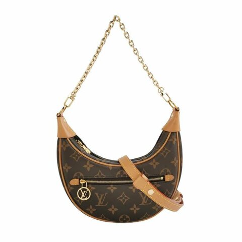 Louis Vuitton (LV) Loop植鞣革Monogram印花斜背包單肩包晶片款
