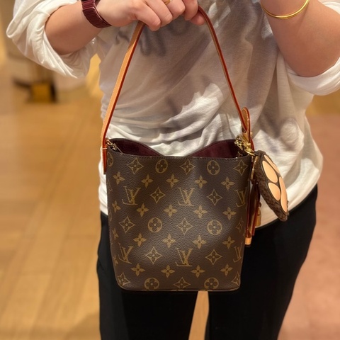 👜LV路易威登｜all in bb 老花水桶包｜閒置新芯片款
