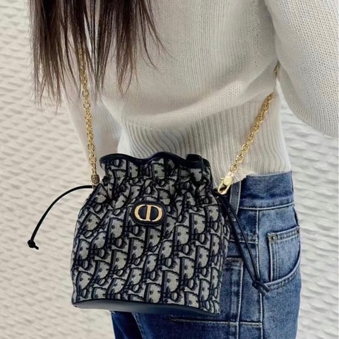 Dior/迪奧25年新款30 Montaigne迷你小福袋水桶包