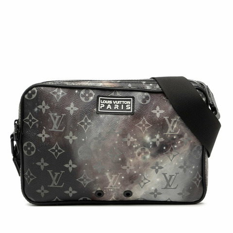 路易威登 Monogram Galaxy Alpha Messenger 斜背包 M44165 黑色 灰色 紫色 皮革 男士 LOUIS VUITTON