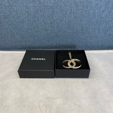 香奈兒CHANEL雙C大Logo毛衣鏈，成色99新