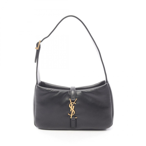 SAINT LAURENT PARIS LE 5 A 7 Le Sancassette Hobo 手提包 763419AACX71000 小羊皮（綿羊皮）黑色全新 Wome