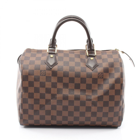 路易威登 Speedy 30 手提包 N41364 Damier Ebene 帆布皮革棕色二手 LV