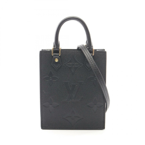 路易威登 Petite Sac Plat Monogram Empreinte 黑色 2WAY 手提包 M81417 黑色皮革二手女士