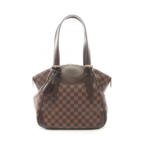 LOUIS VUITTON Verona 中型單肩手提包 N41118 Damier Ebene 帆布皮革 二手