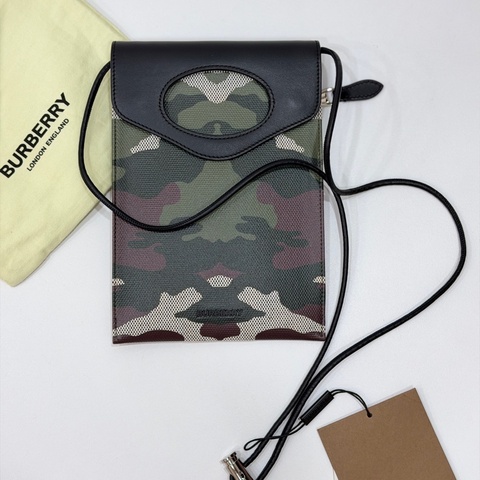 Burberry 迷彩 綠 手機包 肩背包 斜背包 側背包