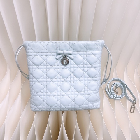 Dior adiorable 淺藍色蝴蝶結福袋包/水桶包