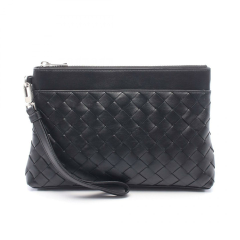 BOTTEGA VENETA Prism Pouch Intrecciato bag 795712V2HL18803 leather Black Used