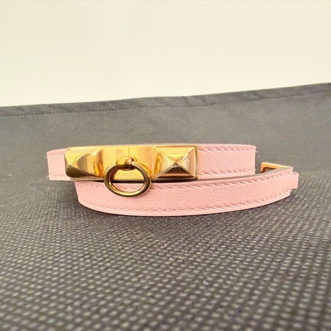 Hermes 櫻花粉Swift Rivale double 手環