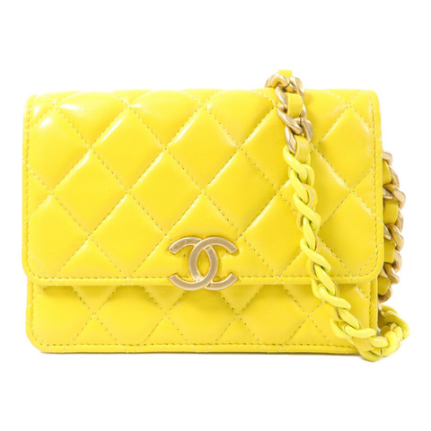 CHANEL 羊皮皮革WOC Wallet On Chain鏈帶肩背袋