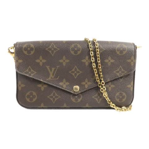 LOUIS VUITTON Monogram Pochette Felicie鏈帶肩背袋