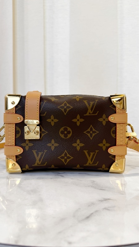 LV 原花金釦Slide Trunk PM手提肩斜背包M46815