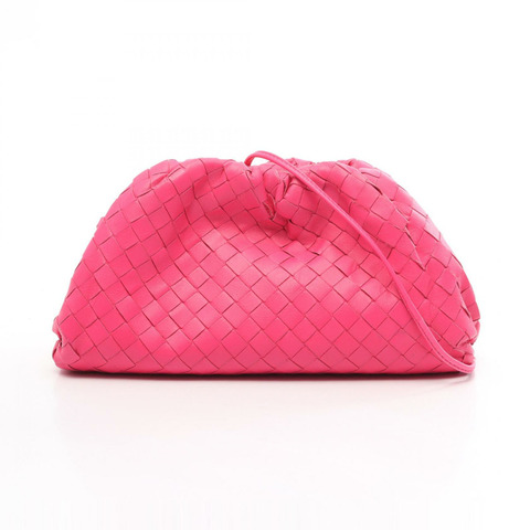 BOTTEGA VENETA 迷你手拿包 585852 粉紅皮革 二手 女士
