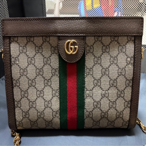 Gucci Ophidia GG金鏈磁吸包
