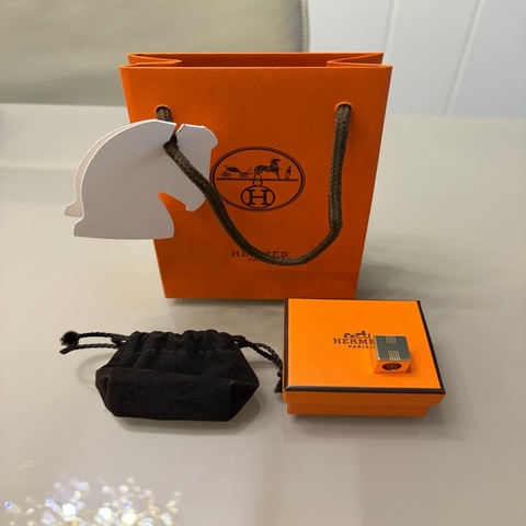 Hermes 金色H Logo絲巾扣環