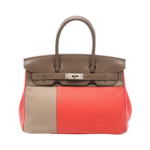 愛馬仕 Birkin 30 Casaque 手袋 064387CB Clemence Swift 皮革 灰色 SHW P