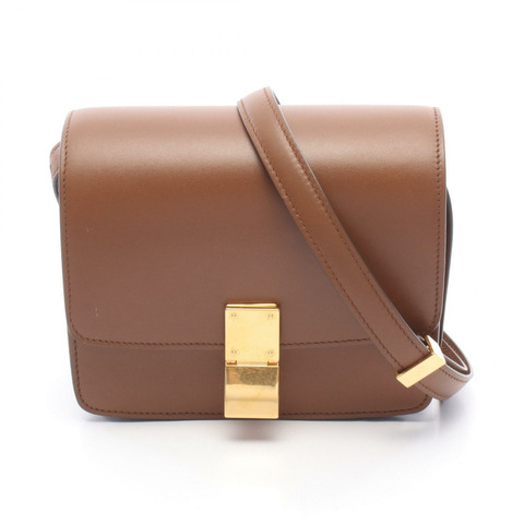 CELINE 經典 Box 小號斜背包單肩包 189183 棕色皮革 二手 女士