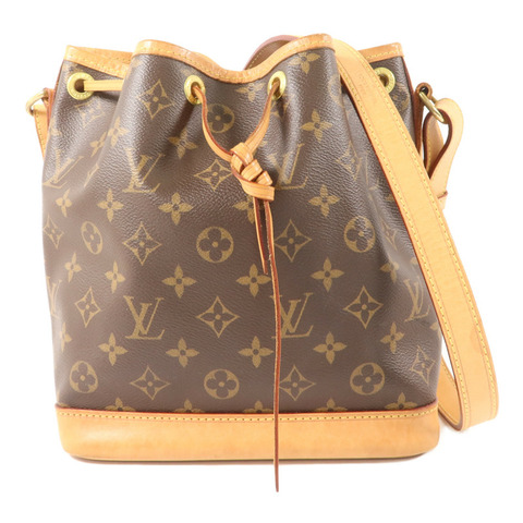 LOUIS VUITTON Monogram Noe BB金扣肩背袋棕色