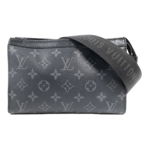LOUIS VUITTON Monogram Eclipse Gaston銀扣肩背袋