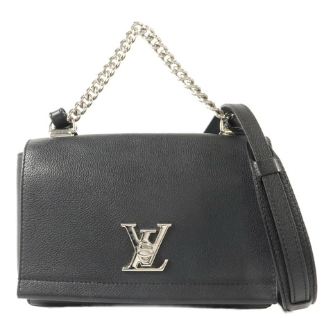 LOUIS VUITTON 牛皮皮革Lockme II BB銀扣手挽肩背兩用袋