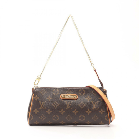 Eva Monogram 2WAY 單肩包 M95567 PVC 塗層帆布皮革棕色二手女款