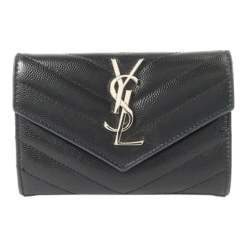 SAINT LAURENT 牛皮皮革Cassandre Matelasse Small Wallet錢包
