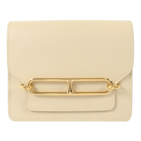 HERMES Evercolor皮革Roulis Slim錢包Nata