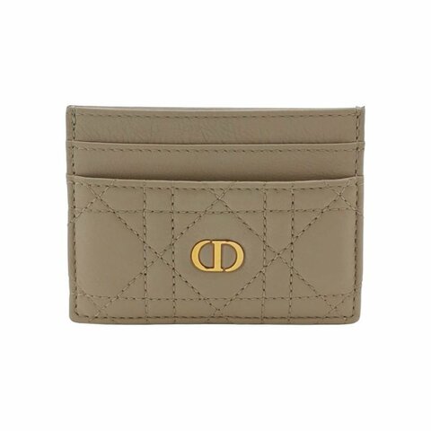 Dior Caro牛皮CD標誌藤格紋CD扭扣卡包